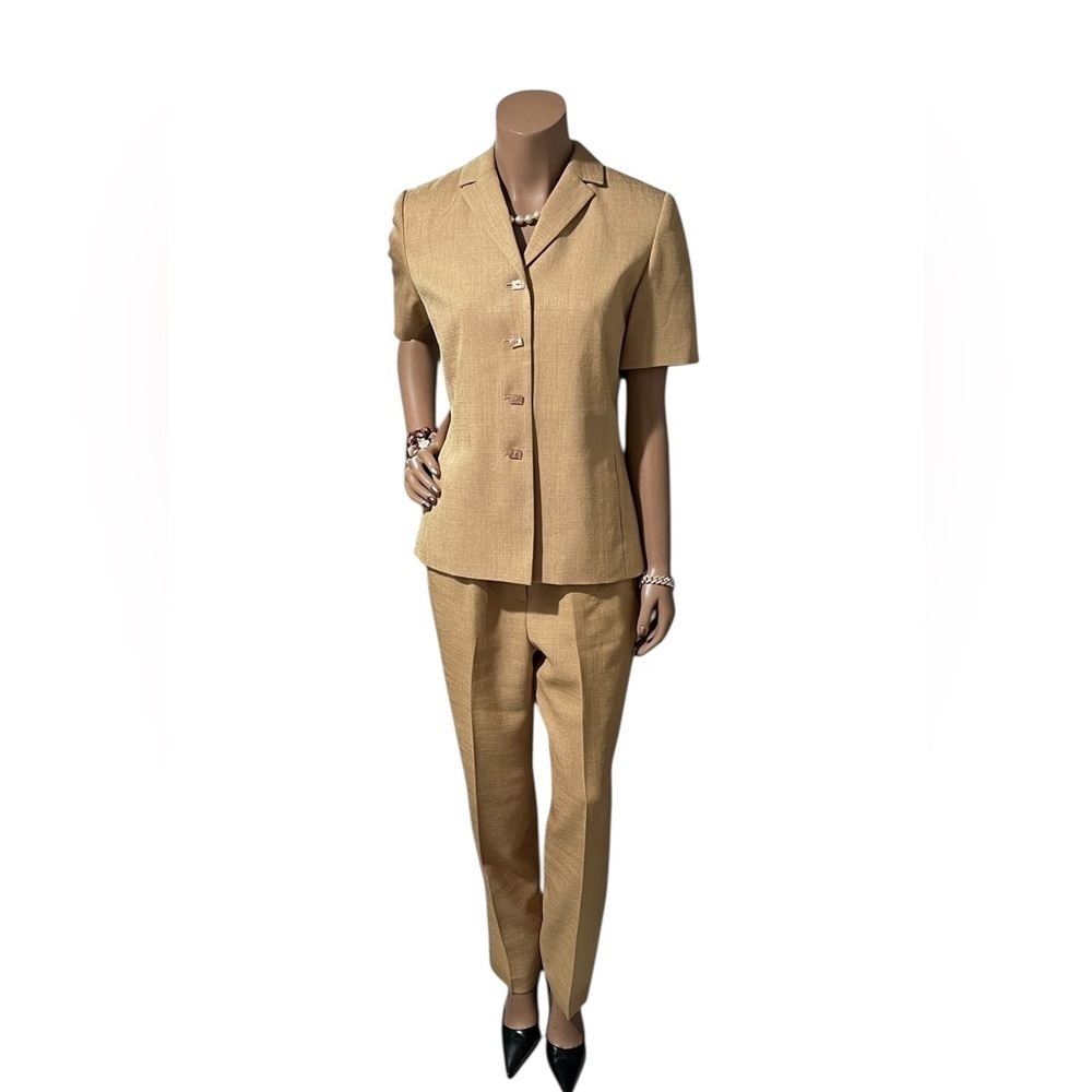 Travis Ayers Elegant Camel Pantsuit☑️ - Picture 9 of 12